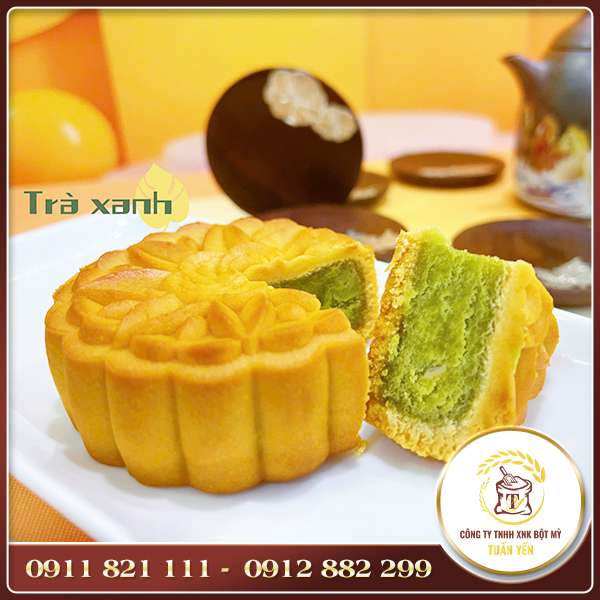 Bánh trung thu nướng nhân trà xanh